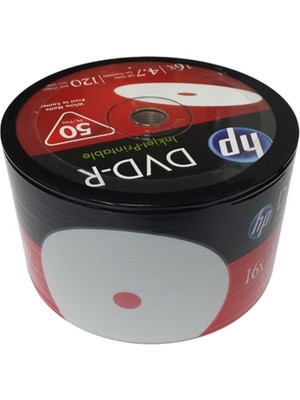 Hp DVD-R 4,7gb-120min 16x 50 li Shrink Printable