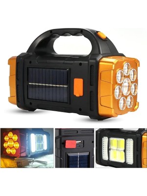 Hurry Bolt HB-1678 Solar Kamp Lambası Acil Durum Işığı Şarjlı Beyaz Günışığı 38W+COB LED
