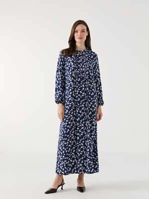 Lcw Grace Bisiklet Yaka Çiçekli Kadın Elbise