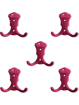 5 Adet Plastik Pembe Mobilya Dolap Askı Portmanto Askısı