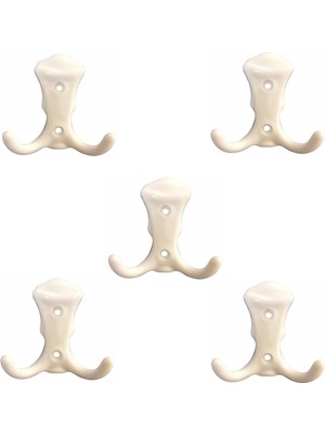 5 Adet Plastik Beyaz Mobilya Dolap Askı Portmanto Askısı