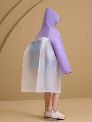 Kendi Desenini Yarat! Çanta Bölmeli Su Geçirmez Çocuk Yağmurluk