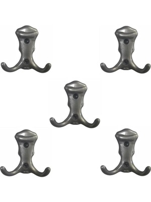 5 Adet Plastik Gri Mobilya Dolap Askı Portmanto Askısı