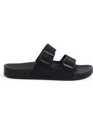2116-BHM10 Tam Anatomik Unisex Tokalı Günlük Terlik - NKT02116-SIYAH-48
