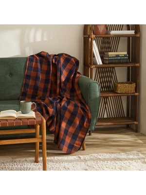 Karaca Home Flanel Throw Tv Battaniyesi Turuncu