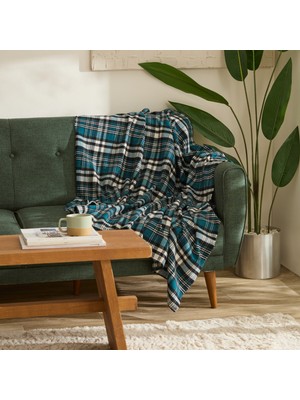 Karaca Home Flanel Throw Tv Battaniyesi Petrol Yeşili