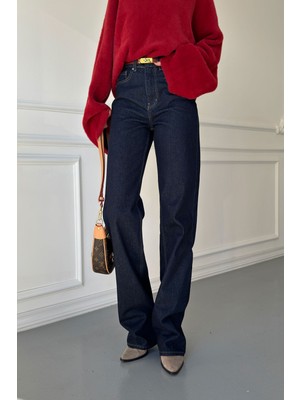 Magarde Orijinal Boru Paça Pantolon- Mavi