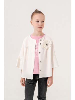 Giyicem Kız Çocuk Çiçek Gömlekli İkili Kız Takım 3127