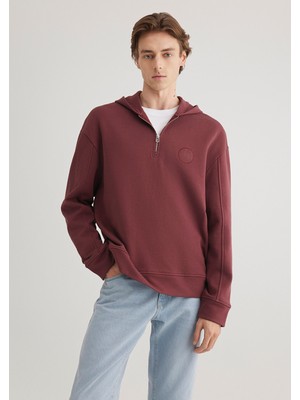 Mavi Yarı Fermuarlı Bordo Sweatshirt 0S10305-70396