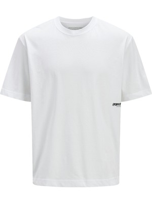 Jack & Jones Jack Jones Jcounıon Small Prınt Tee Ss Crew Neck Erkek Beyaz Tshirt 12273440-01
