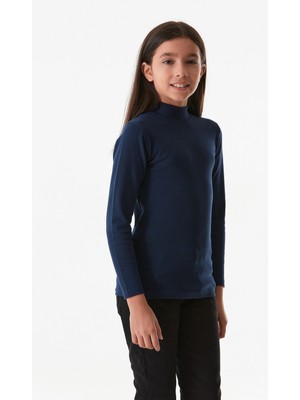 FullaModa Basic Dik Yaka Kız Çocuk Body