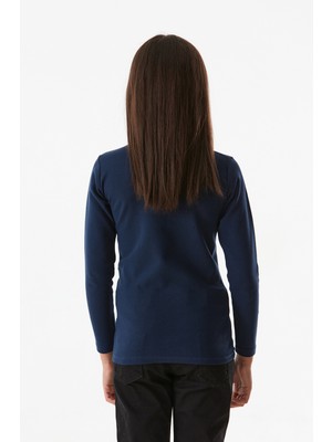 FullaModa Basic Dik Yaka Kız Çocuk Body