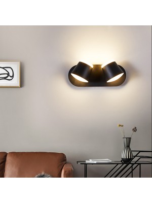 LED Duvar Lambası Okuma Lambası Iç Mekan Duvar Lambası Modern Isınma Aşağı Duvar Lambası Duvar Spotu Çocuk Odası Yatak Odası Beyaz (Yurt Dışından)