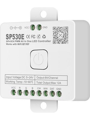 12'si 1 Arada Wifi LED Kontrol Cihazı SP530E Pwm Spı Pikseller Dimmer WS2812B WS2811 Rgb Rgbw LED Şeritler Için Ses Kontrolü ile (Yurt Dışından)