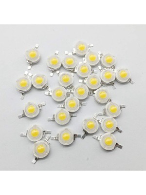 100 Adet LED Boncuk Doğal Beyaz LED Işık 1W Yüksek Güçlü Lamba Çipi 4000K LED Çip (Yurt Dışından)