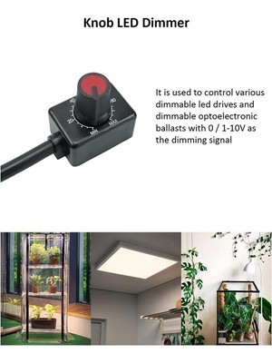 Dc 0/1-10V Düğme LED Dimmer, Düşük Voltajlı Pasif Dimmer Pwm Dimmer 0-10V Veya 1-10V Dimlenebilir LED Sürücü 1 Adet (Yurt Dışından)