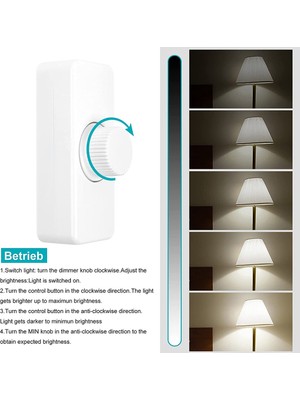 Hat Içi LED Dimmer Anahtarı, Kısılabilir 3-100W Led/akkor Beyaz Için Dahili Döner Açma/kapama ve Düğme Kontrollü Dimmer (Yurt Dışından)