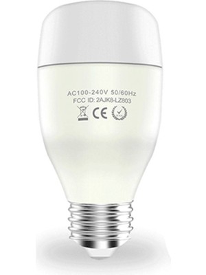 Alchemy Craft E27 Akıllı Wifi LED Ampul 7 W Wcrgb Tuya Akıllı Kısılabilir Lamba Ampul Müzik ile Renk Değiştirme Alexa Google ile Uyumlu (Yurt Dışından)