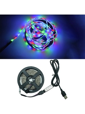 LED Işık Su Geçirmez Değildir 2835RGB 3 Düğme Uzaktan Kumanda 5V Esnek Işık Yatak Odası Dekorasyon Işığı 1 Metre (Yurt Dışından)