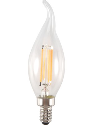 Kısılabilir E12 4W Cob Edison Mum Alev Filament LED Ampul Lamba 12.5*3.5cm (Yurt Dışından)