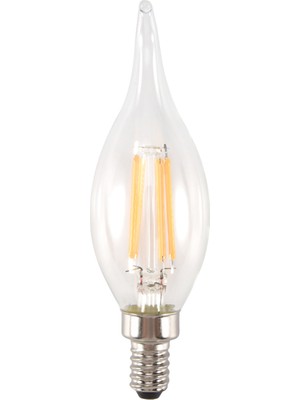 Kısılabilir E12 4W Cob Edison Mum Alev Filament LED Ampul Lamba 12.5*3.5cm (Yurt Dışından)