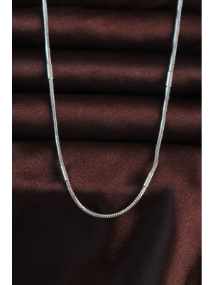 Skygo 316L Çelik Gümüş Renk Spiga Zincir Kolye - TJ-ERK1369