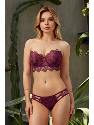 Nurteks 4584 Destekli Straplez Sütyen Takım