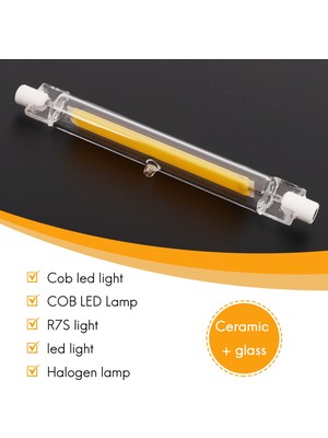 Kısılabilir R7S LED Cob 10W 118MM LED Ampuller Halojen Lambayı Değiştirin-Sıcak Beyaz Işık 220V (Yurt Dışından)