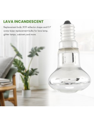 Yedek Lava Lambası E14 R39 30W Spot Vidalı Ampul Şeffaf Reflektör Spot Ampuller Lava Akkor 3 Adet (Yurt Dışından)