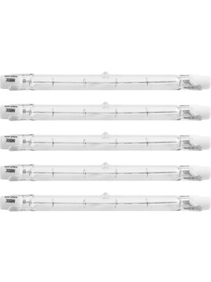 5 Paket R7S 118MM 300W 230V, R7S Halojen Doğrusal Ampul, Inşaat Çalışmaları Için Kısılabilir Halojen Lamba Peyzaj Aydınlatması (Yurt Dışından)