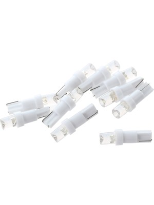 10X T5 W1.2W W3W 1 Smd Gösterge Paneli LED Araba Iç Aydınlatmaları 12V Beyaz (Yurt Dışından)