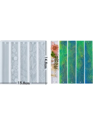 Hobiflex Epoksi Reçine Silikon Kalıp Ithal Kalpli Patili Kitap Ayracı Beşli Silikon Kalıp HB60215-0020