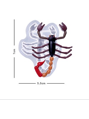 Hobiflex Epoksi Reçine Silikon Kalıp Ithal Üç Boyutlu Küçük Boy Akrep Silikon Kalıp HB3521-0059