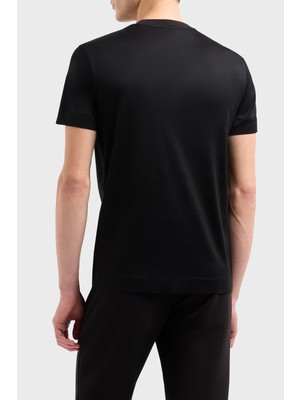 Emporio Armani Pamuk Karışımlı Regular Fit Bisiklet Yaka T Shirt Erkek T Shirt EM001702 AF10017 UC001