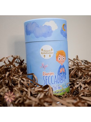 Ramazan Ayına  Özel Erkek Çocuklarına Seccade ve Tesbih Seti Türkçe Kaligrafi