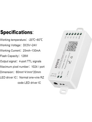 Unfathomable SP801E Wifi Art-Net LED Kontrol Cihazı LED Matris Panel Modülü WS2812B WS2811 Işık Şeridi Kablosuz Kontrol DC5-24V (Yurt Dışından)