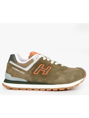 Hammer Jack Chile Hakiki Deri Haki Turuncu Kadın Spor Ayakkabı