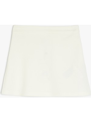 Koton Beli Lastikli Pileli Viskon Karışımlı Basic Etek