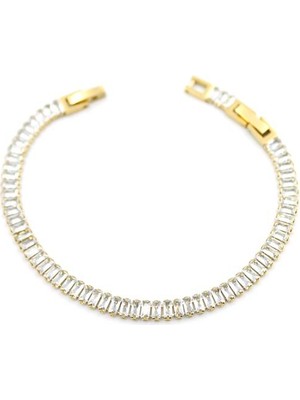 Royaleks Baget Taşlı Su Yolu Bileklik - Altın