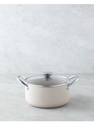 Lizbon Cerawell Derin Tencere 20 cm Mocha