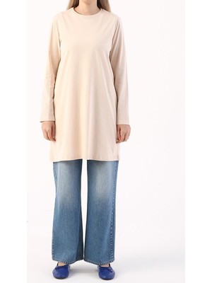 ALLDAY BEJ- Pamuk Süprem Tunik