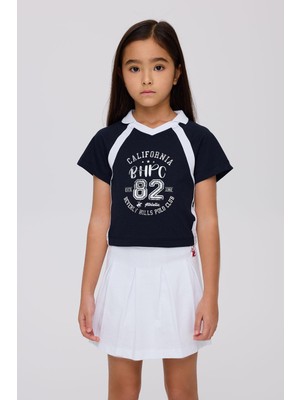 Beverly Hills Polo Club Kız Çocuk Lacivert Tshirt
