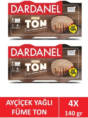 Dardanel Ayçiçek Yağlı Füme Ton 4 x 140 gr