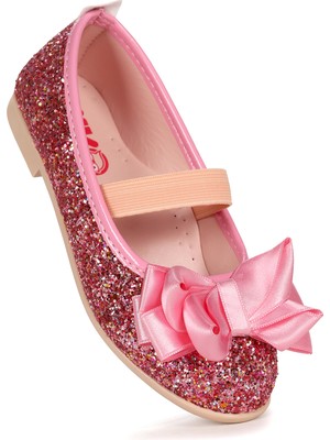 Kiko Kids Panı Fiyonk Lastikli Kız Çocuk Babet Ayakkabı