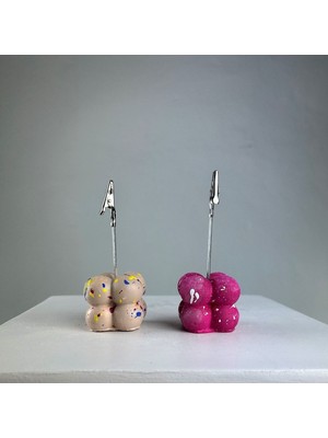 Perazayn Fuşya Krem Bubble Splash 2'li Not Tutucu Set