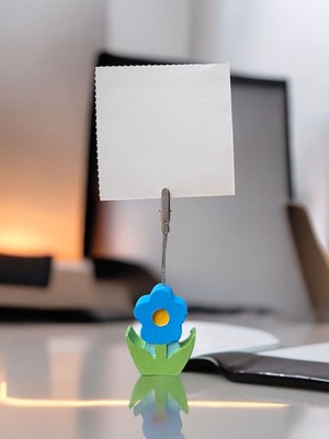 Perazayn Mavi Papatya Not - Fotoğraf Tutucu Hediye Ofis Seti