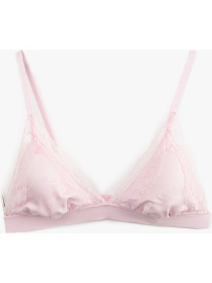 Koton Viskon Karışımlı Soft Balensiz Dantel Detaylı Bralet Sütyen