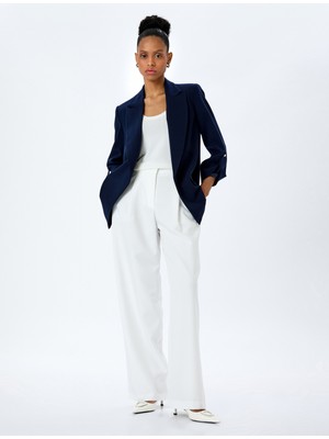 Koton Cepli 3/4 Kol Oversize Uzun Blazer Ceket