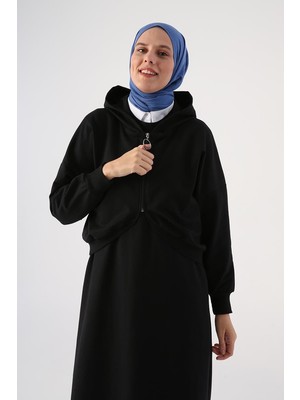 ALLDAY Siyah-Kısa Hırkalı Kolsuz Elbiseli Takım