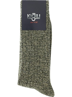 Tekli Yünlü Desenli Çorap